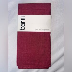 Bar III Rich Burgundy Handkerchief